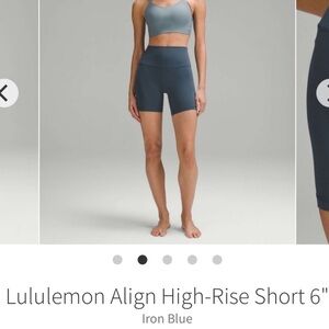 Lululemon Align High-Rise Short 6” Iron Blue